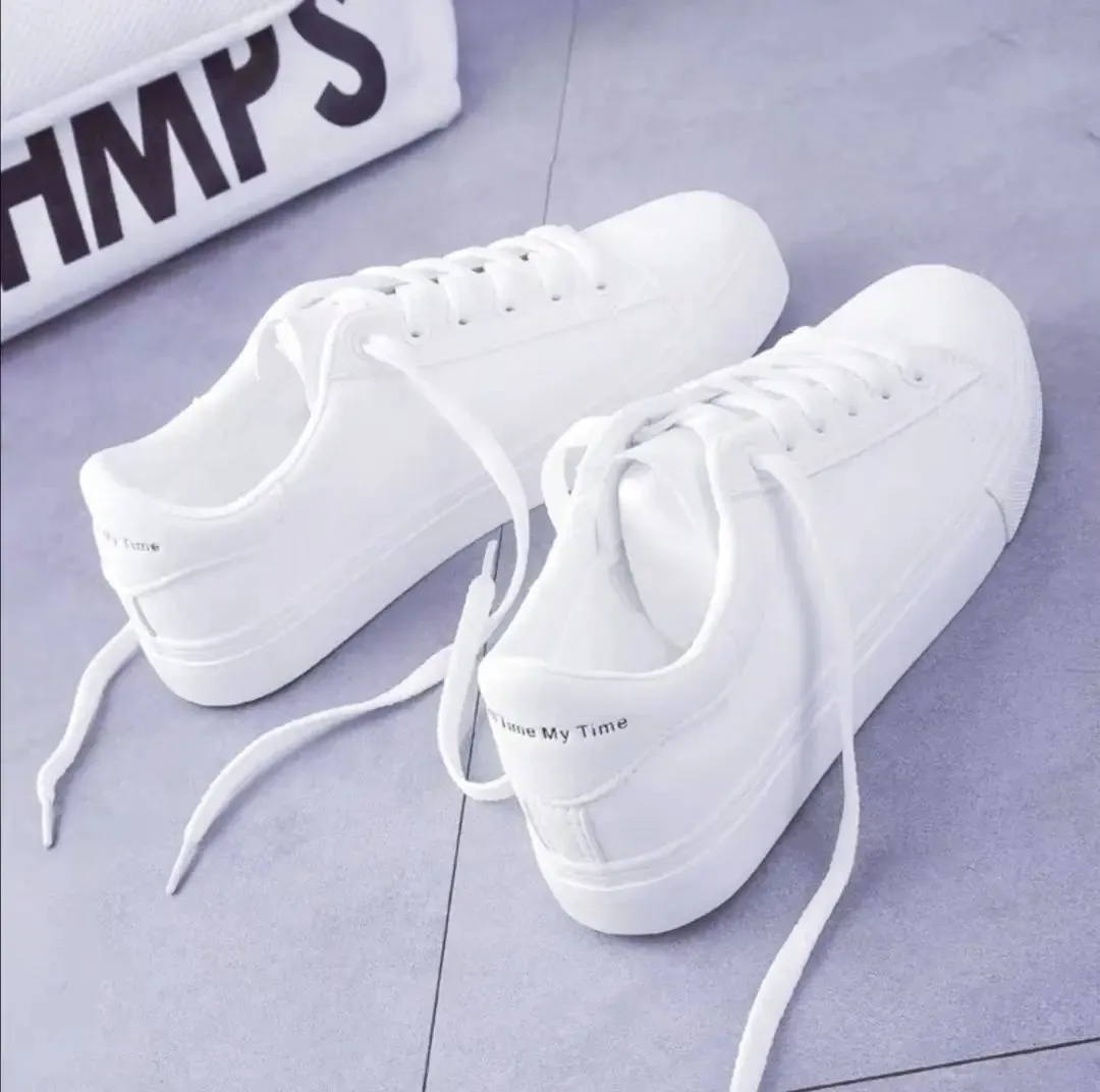 2024 Women Sneakers Fashion Breathble Vulcanized Shoes Pu Leather Platform Shoes White Lace Up Casual Shoes Zapatos Mujer