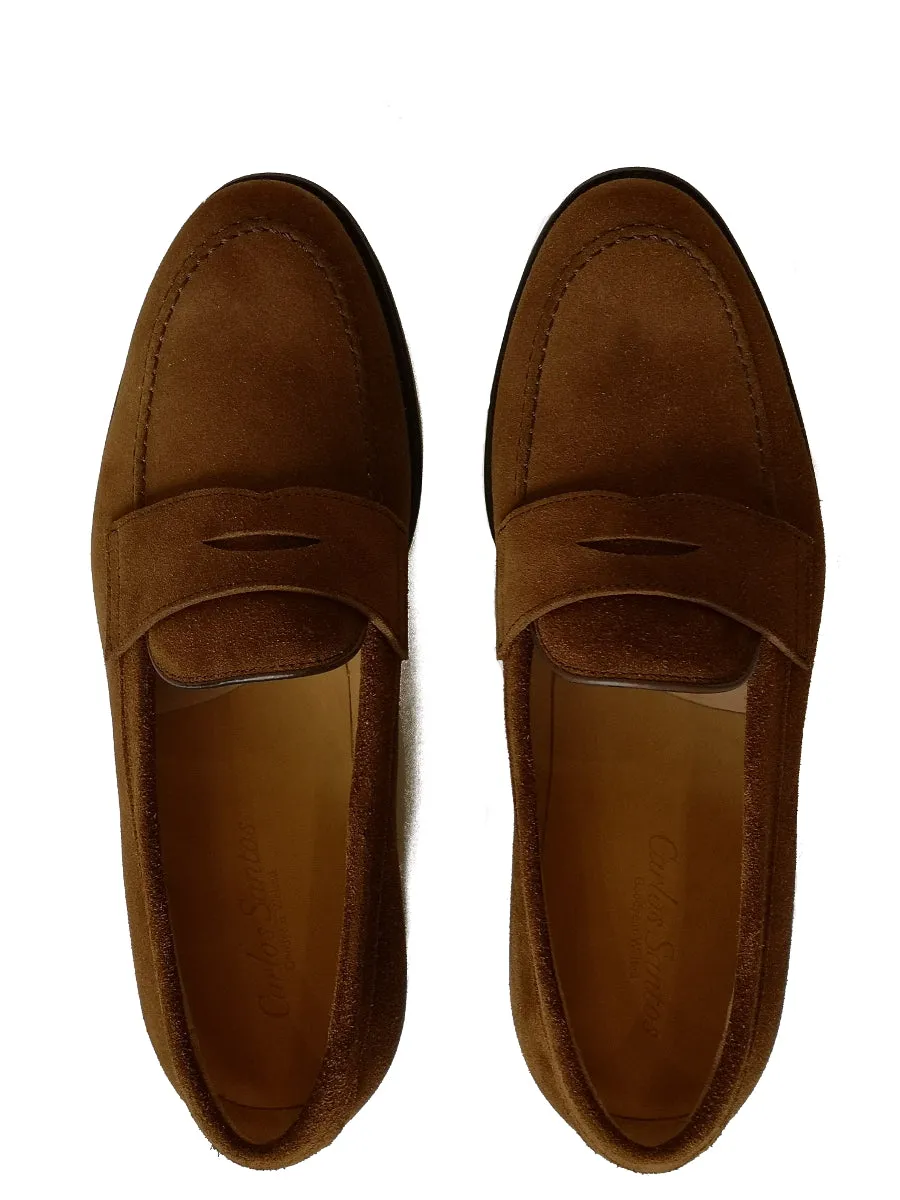 Carlos Santos Shoes  Snuff Suede Penny Loafer, 1944 last