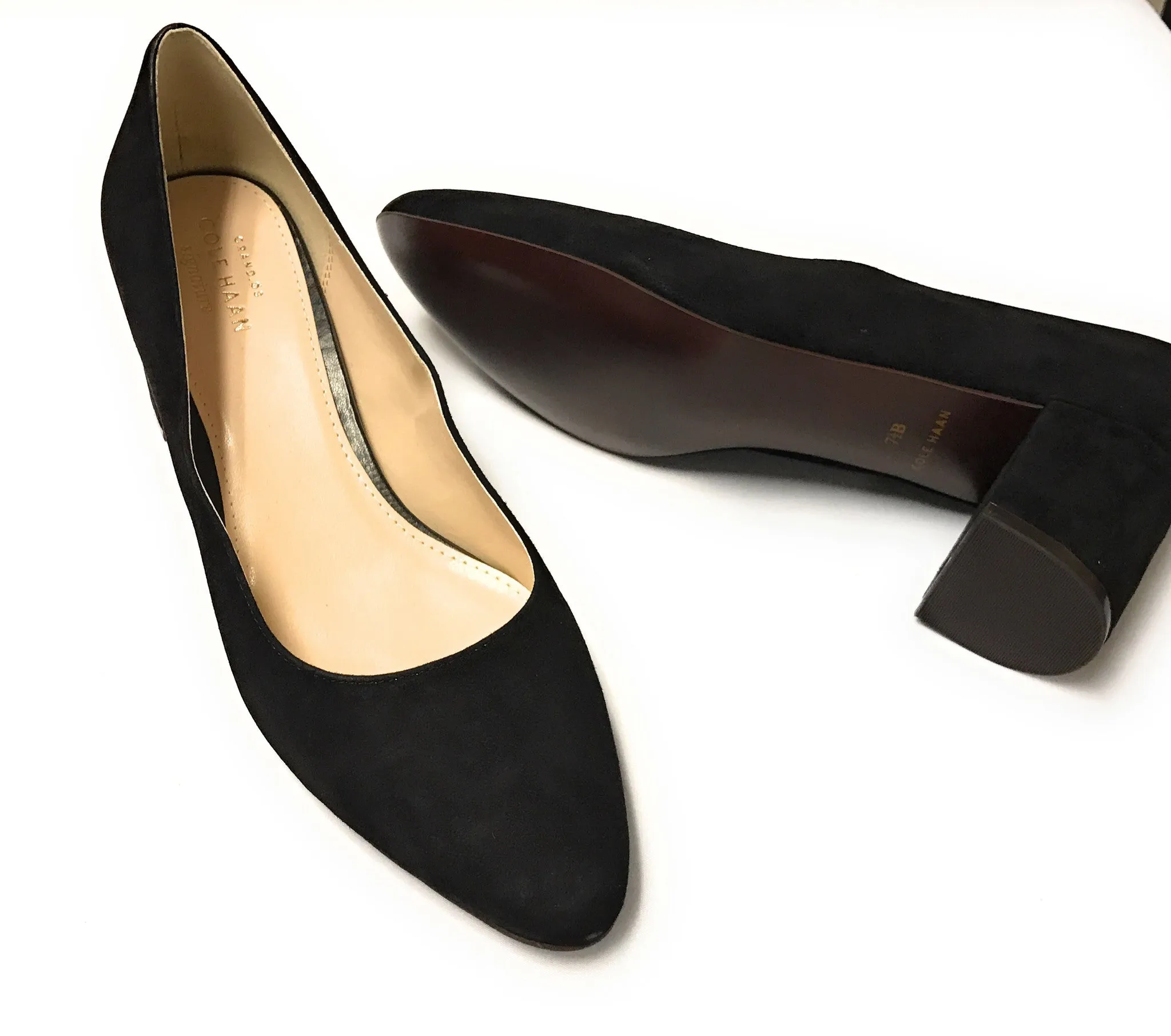 Cole Haan Justine Pump 55MM "Black Suede"