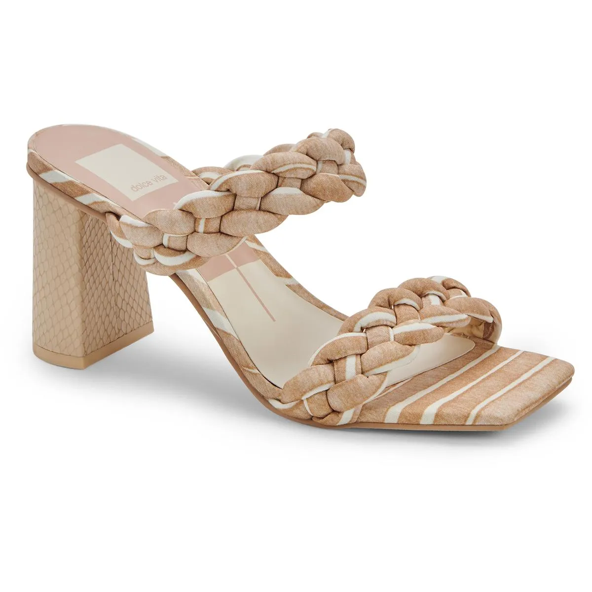 Dolce Vita Paily Women's Braided Faux Leather 2 Strap Dress Sandals