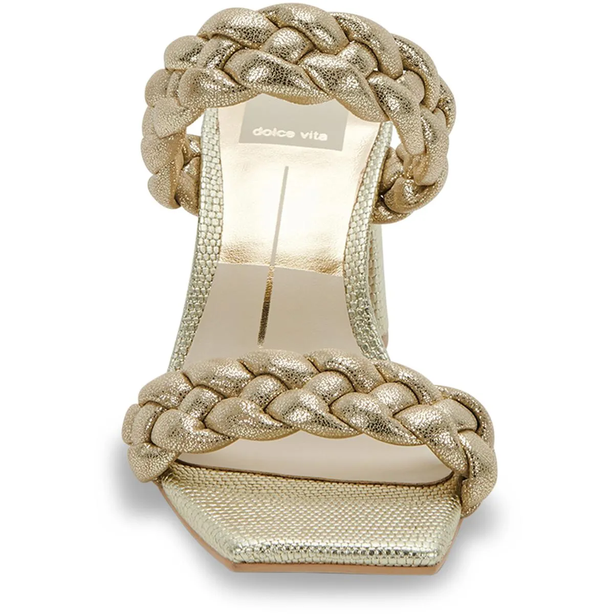 Dolce Vita Paily Women's Braided Faux Leather 2 Strap Dress Sandals
