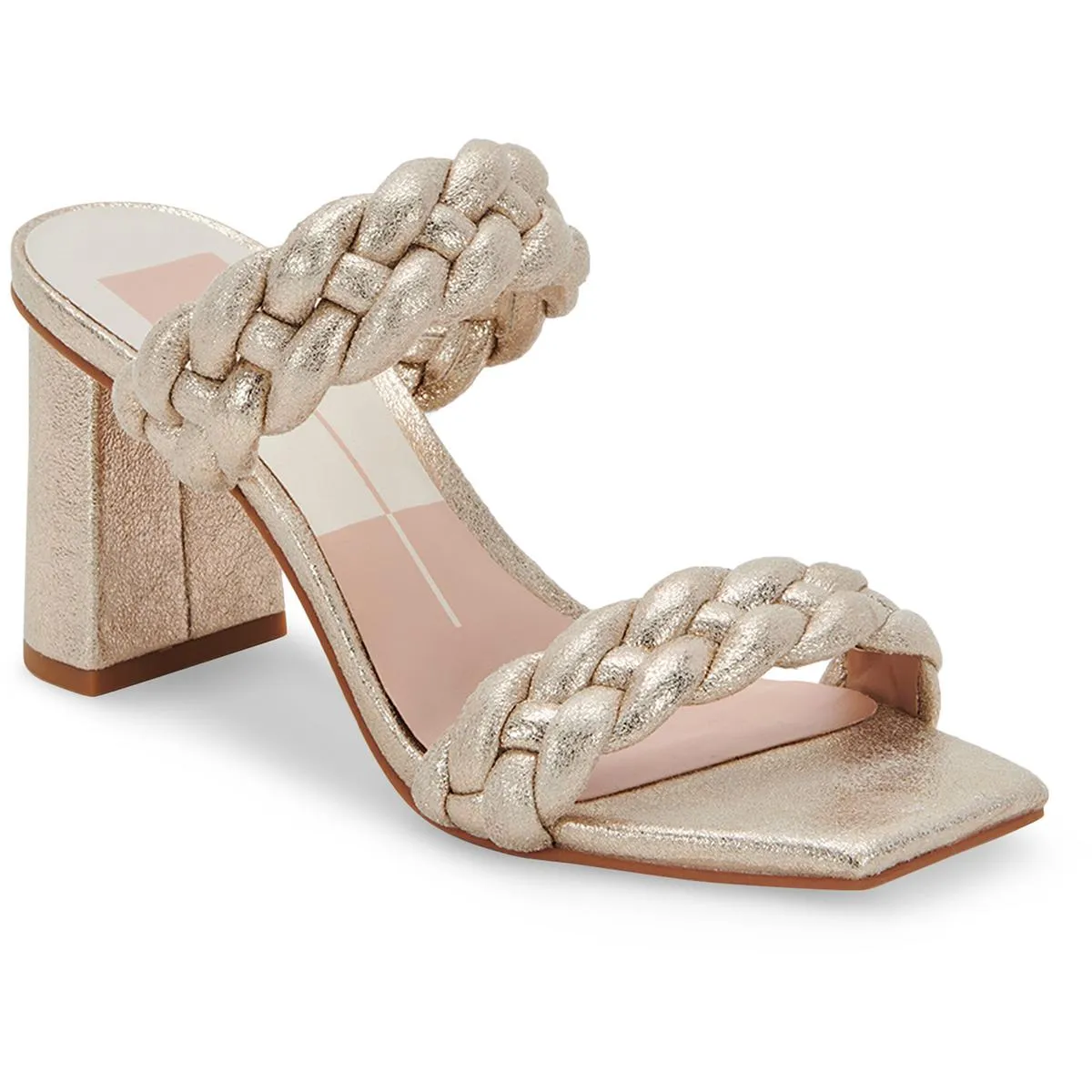 Dolce Vita Paily Women's Braided Faux Leather 2 Strap Dress Sandals