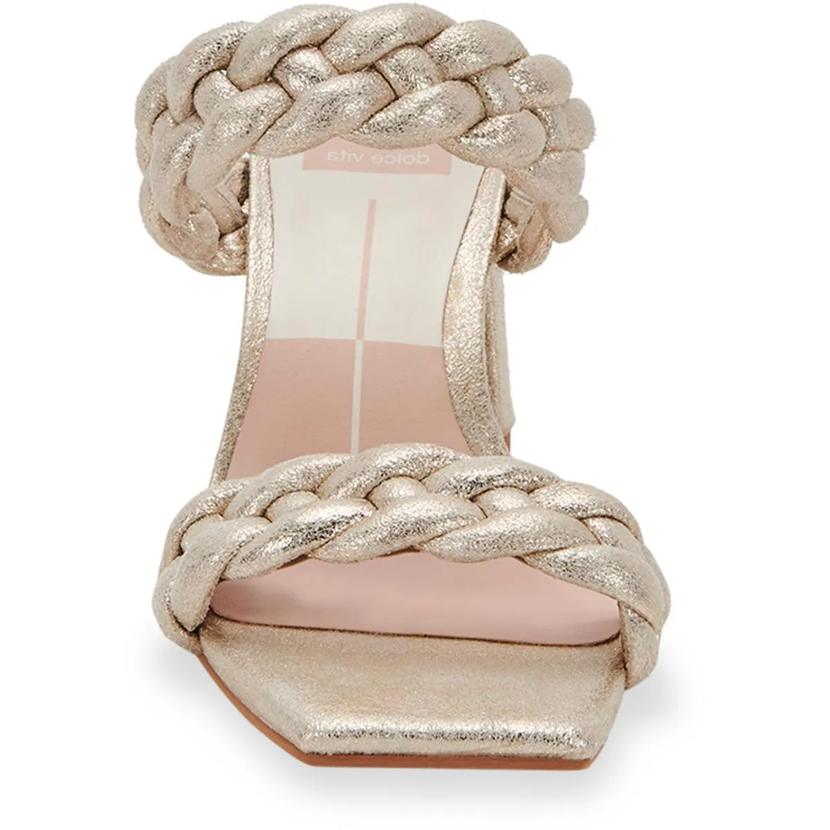 Dolce Vita Paily Women's Braided Faux Leather 2 Strap Dress Sandals