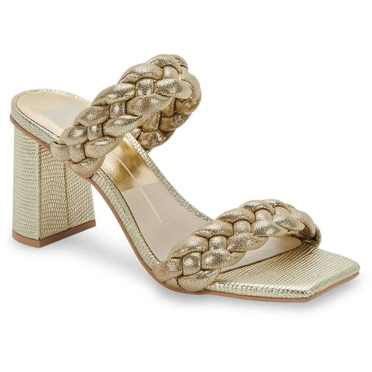 Dolce Vita Paily Women's Braided Faux Leather 2 Strap Dress Sandals