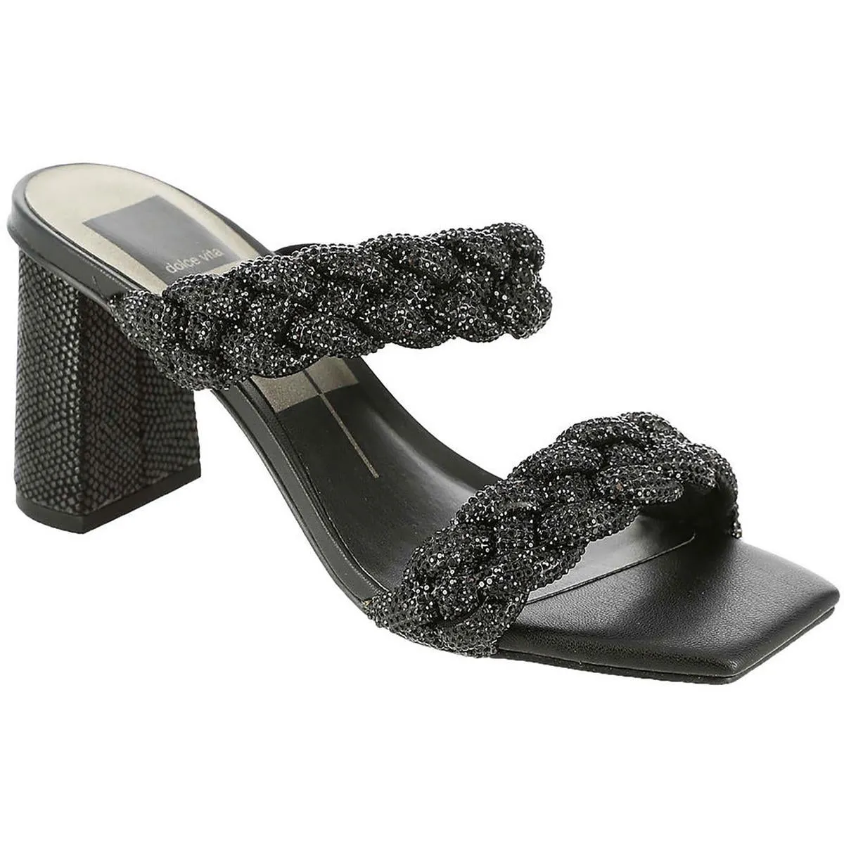Dolce Vita Paily Women's Braided Faux Leather 2 Strap Dress Sandals