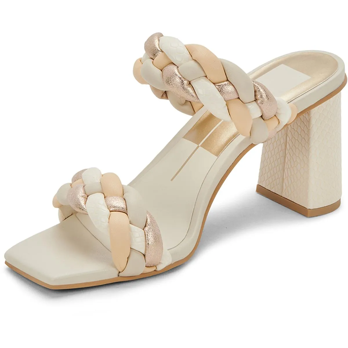 Dolce Vita Paily Women's Braided Faux Leather 2 Strap Dress Sandals