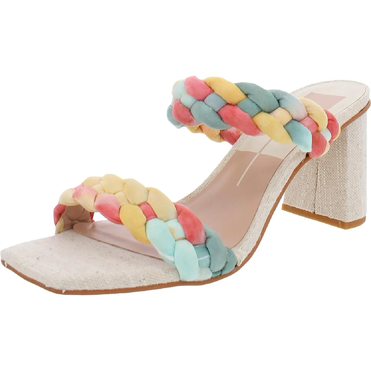 Dolce Vita Paily Women's Braided Faux Leather 2 Strap Dress Sandals