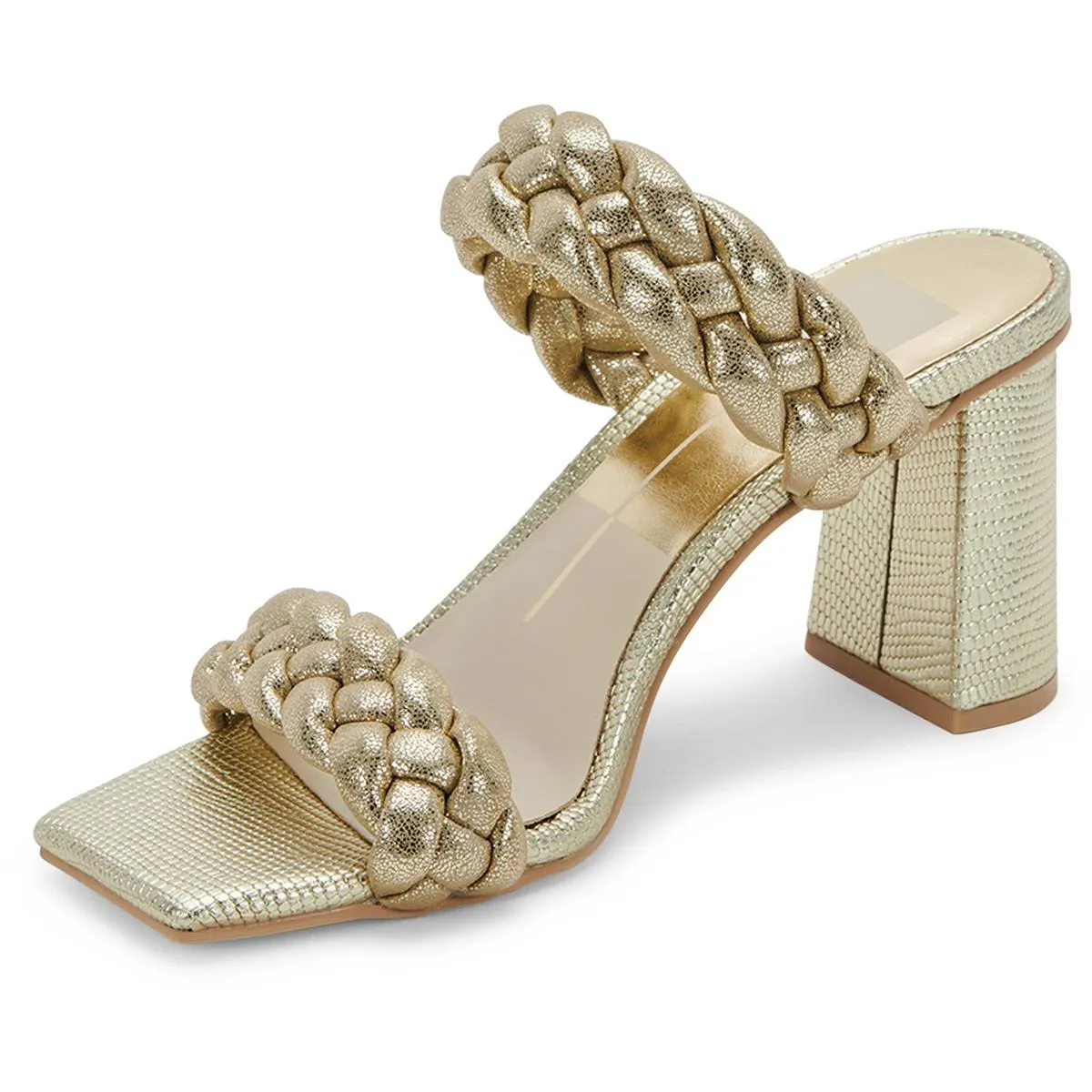 Dolce Vita Paily Women's Braided Faux Leather 2 Strap Dress Sandals