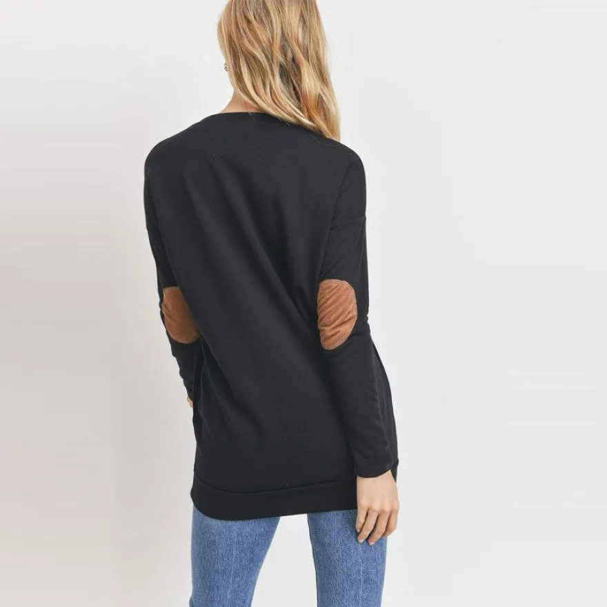 Elbow Patch French Terry Pocket Sweatshirt