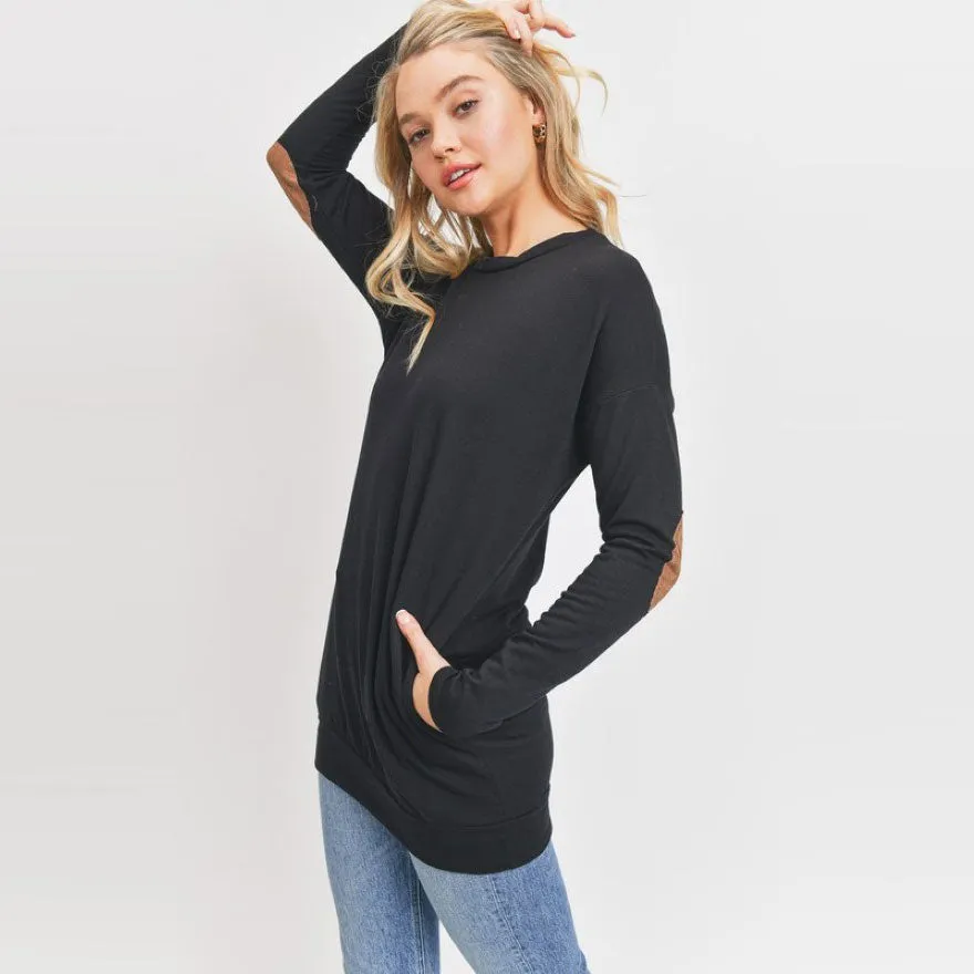 Elbow Patch French Terry Pocket Sweatshirt