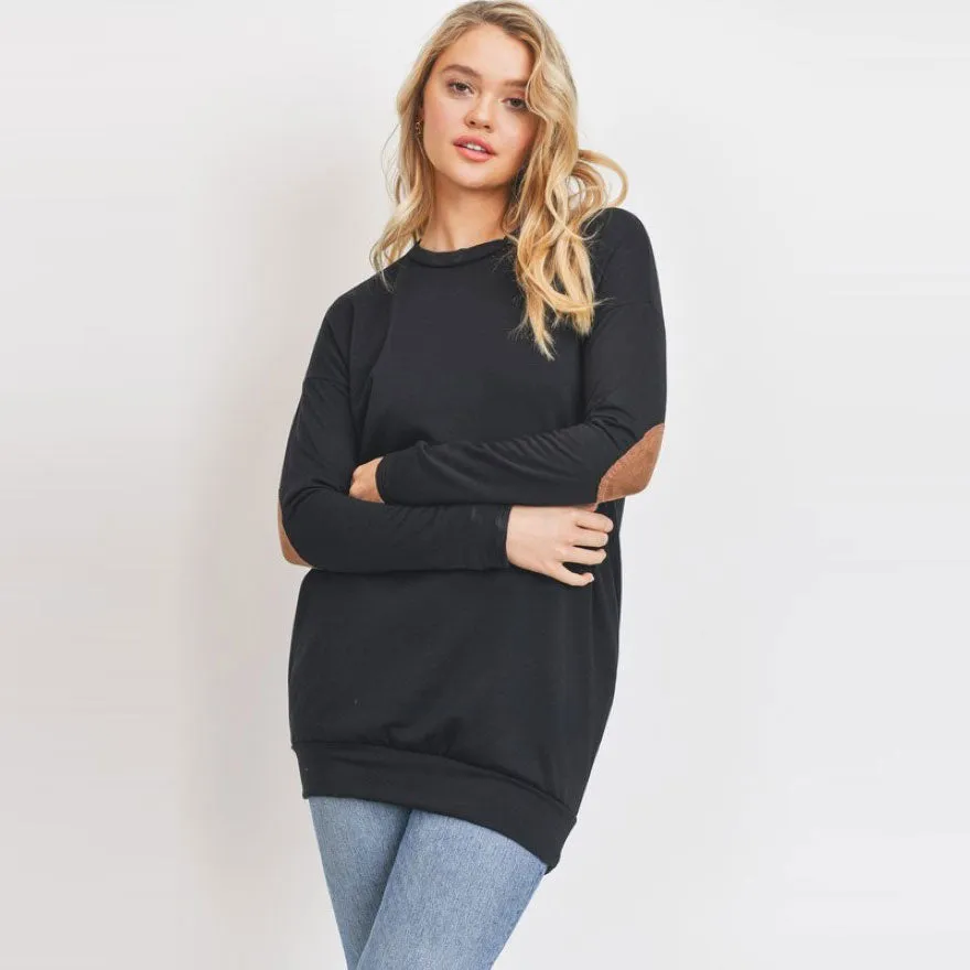 Elbow Patch French Terry Pocket Sweatshirt