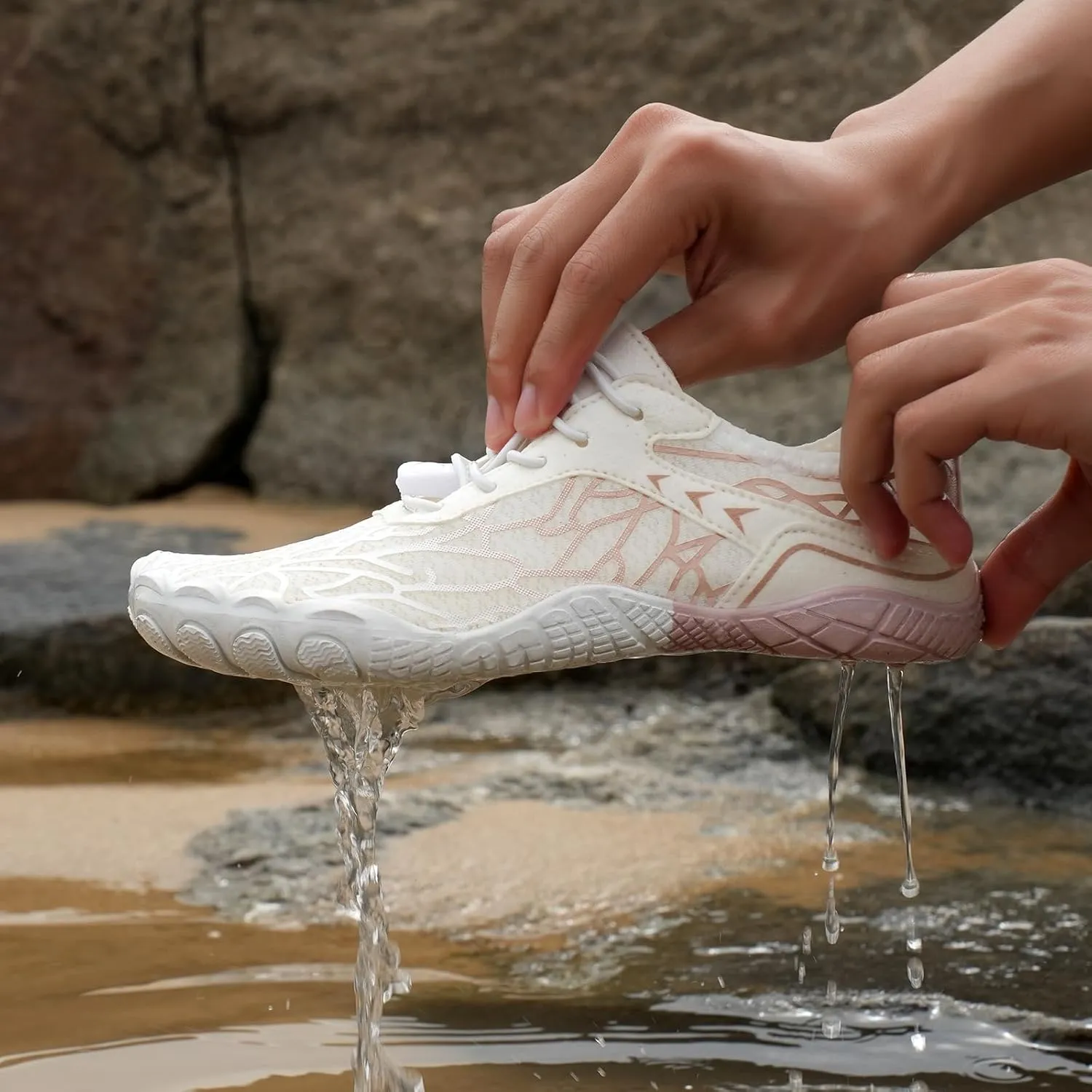 Grounded Barefoot Footwear for Women Men Pro Barefoot Shoes Hike Walking Quick-Dry Aqua Slip-on Sneaker Wide Toe Water Shoe Lightweight Breathable Shoes Waterproof Trail Running Healthy Sneaker