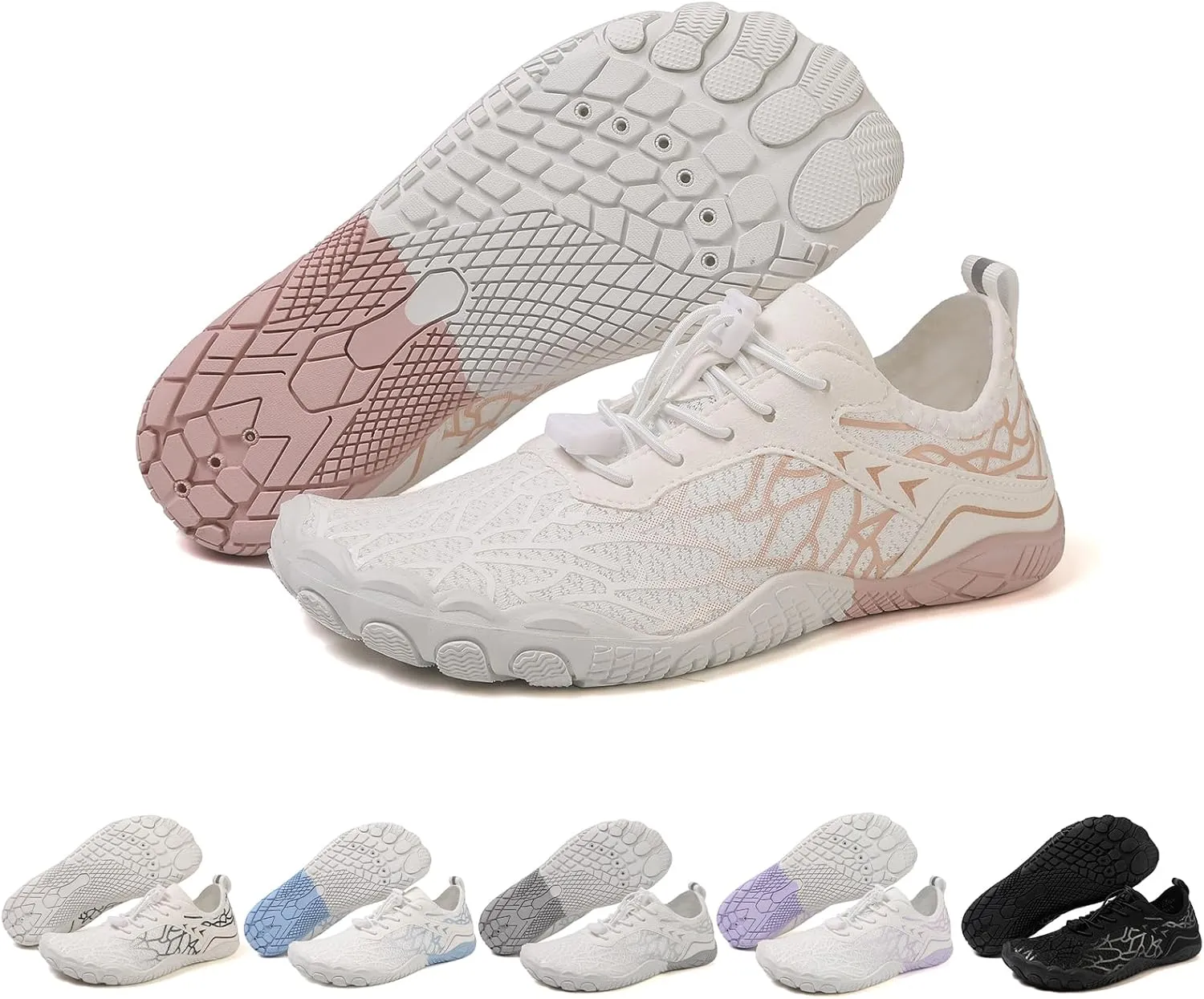 Grounded Barefoot Footwear for Women Men Pro Barefoot Shoes Hike Walking Quick-Dry Aqua Slip-on Sneaker Wide Toe Water Shoe Lightweight Breathable Shoes Waterproof Trail Running Healthy Sneaker