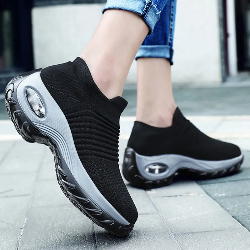 Hyper-Soft Women's Orthopedic Sneakers Platform White, Black, Red Walking Shoes for Women - Casual Sneakers for Women