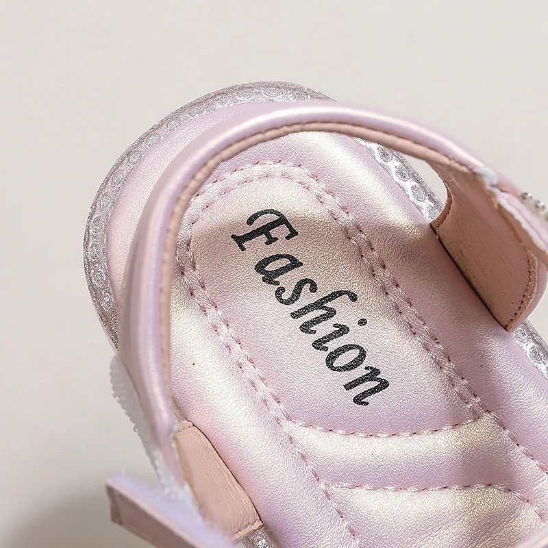 KAMAMES Bellanuman Girls' Fashionable Butterfly Sandals Princess Shoes  Summer New Children's Soft Bottom Beach Shoes