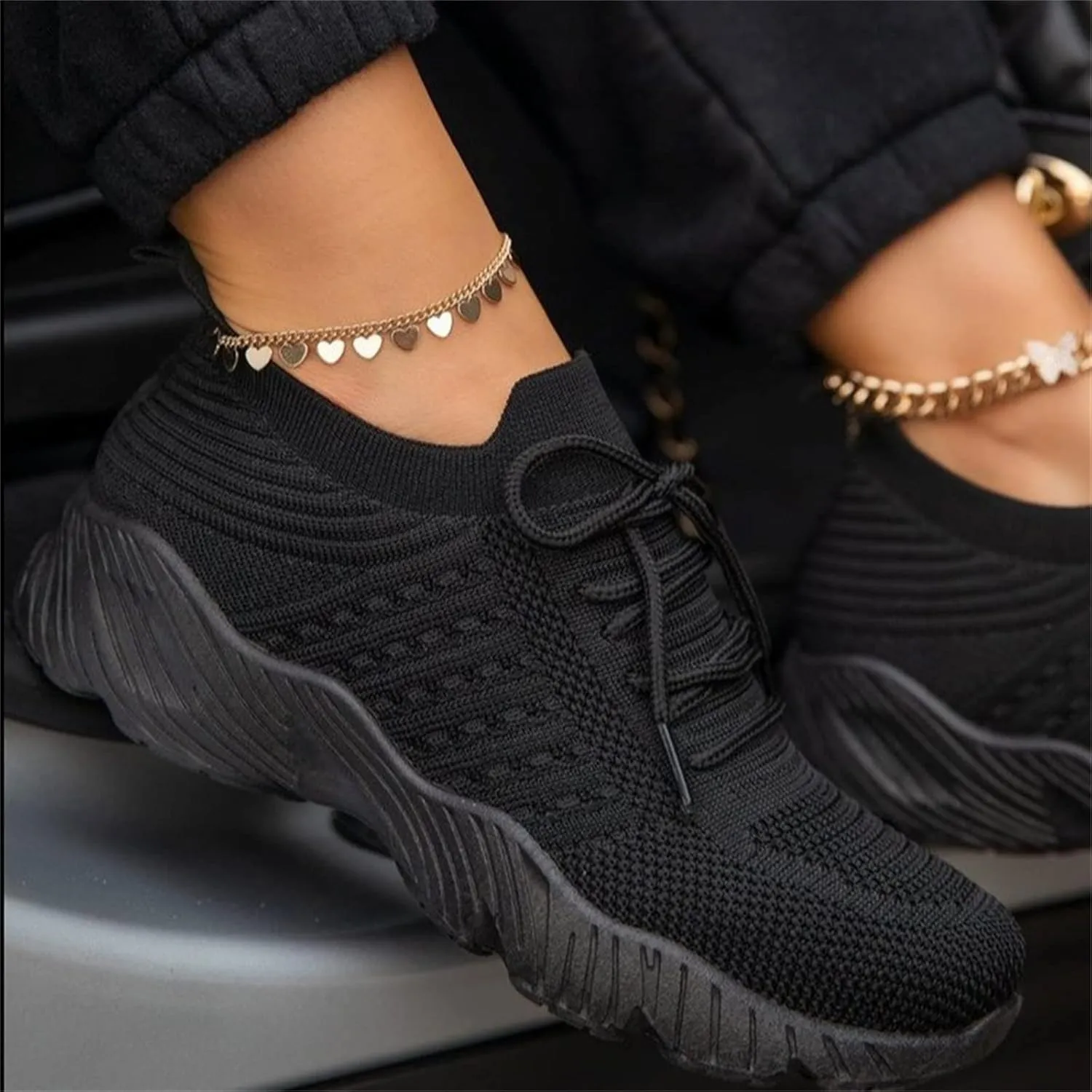 Ladmiple Shoes For Women Sneakers Slip On Walking Shoes Lightweight Athletic Gym Comfort Fashion Tennis Running Shoes