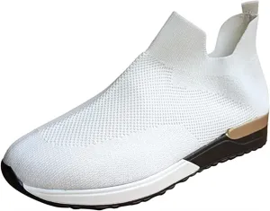 Ladmiple Walking Shoes Women Comfort Slip On Running Shoes Fashion Tennis Sport Gym Jogging Fitness Athletic Sneakers