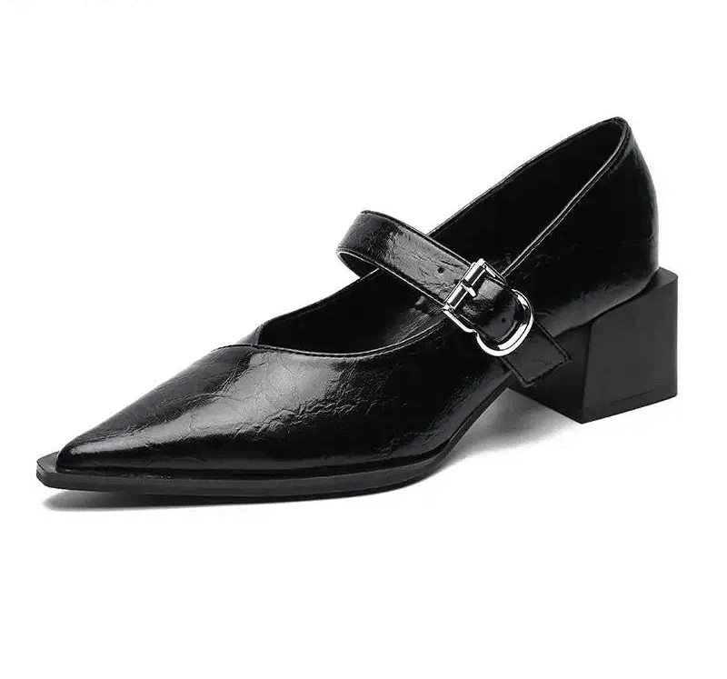 Lunara Vintage Pointed Toe Women's Leather Shoes