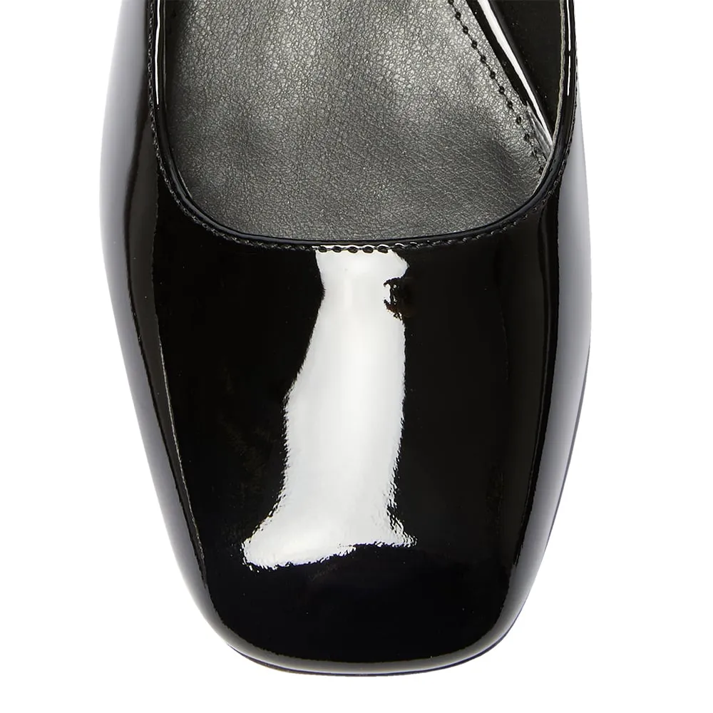 Lydia Heel in Black Patent