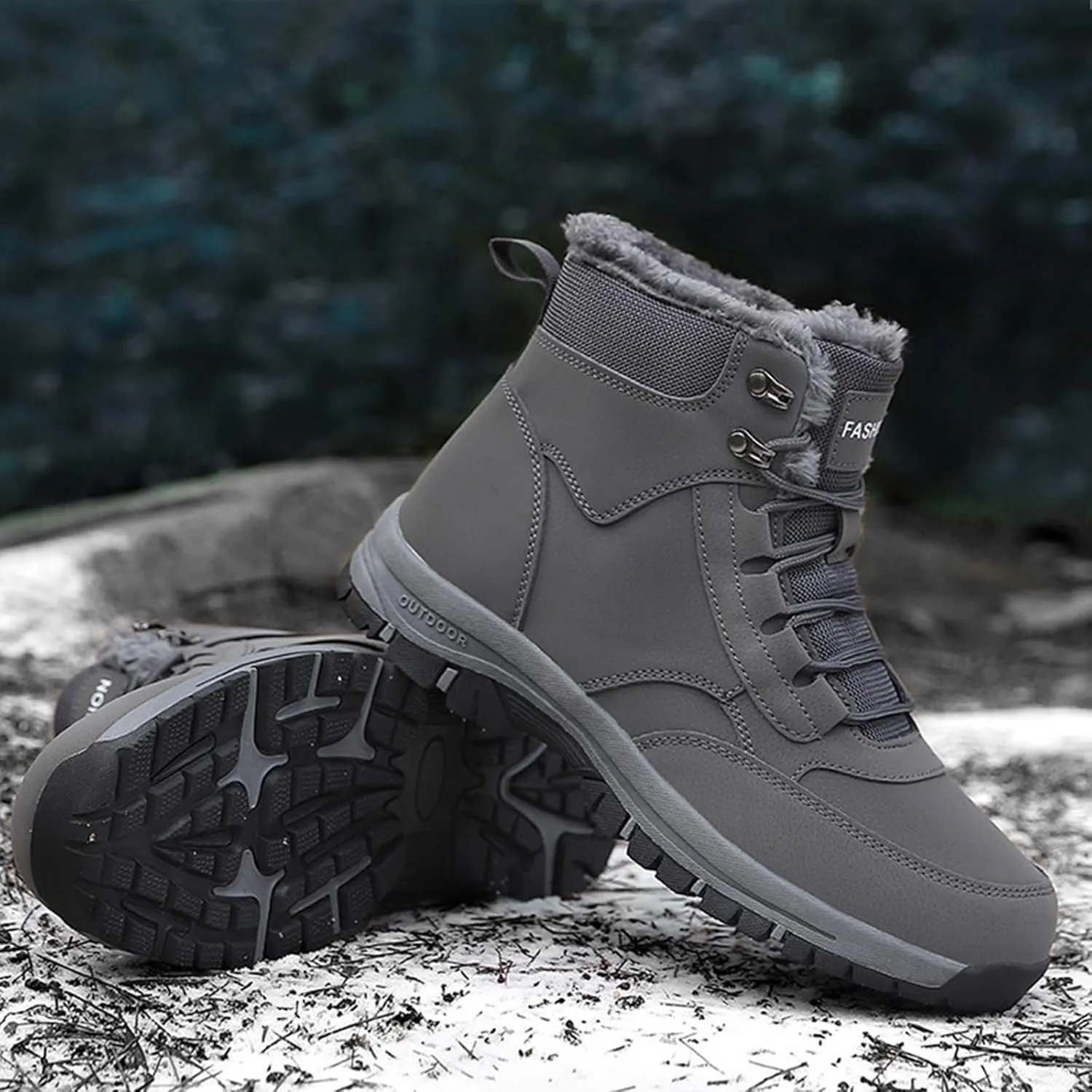 Men Work Boots Steel Toe Hiking Sneakers Women's Slip On Warm Womens Safety Toe Shoes Waterproof Composite Safety Toe Waterproof Industrial Casual Hike Grounded Footwear