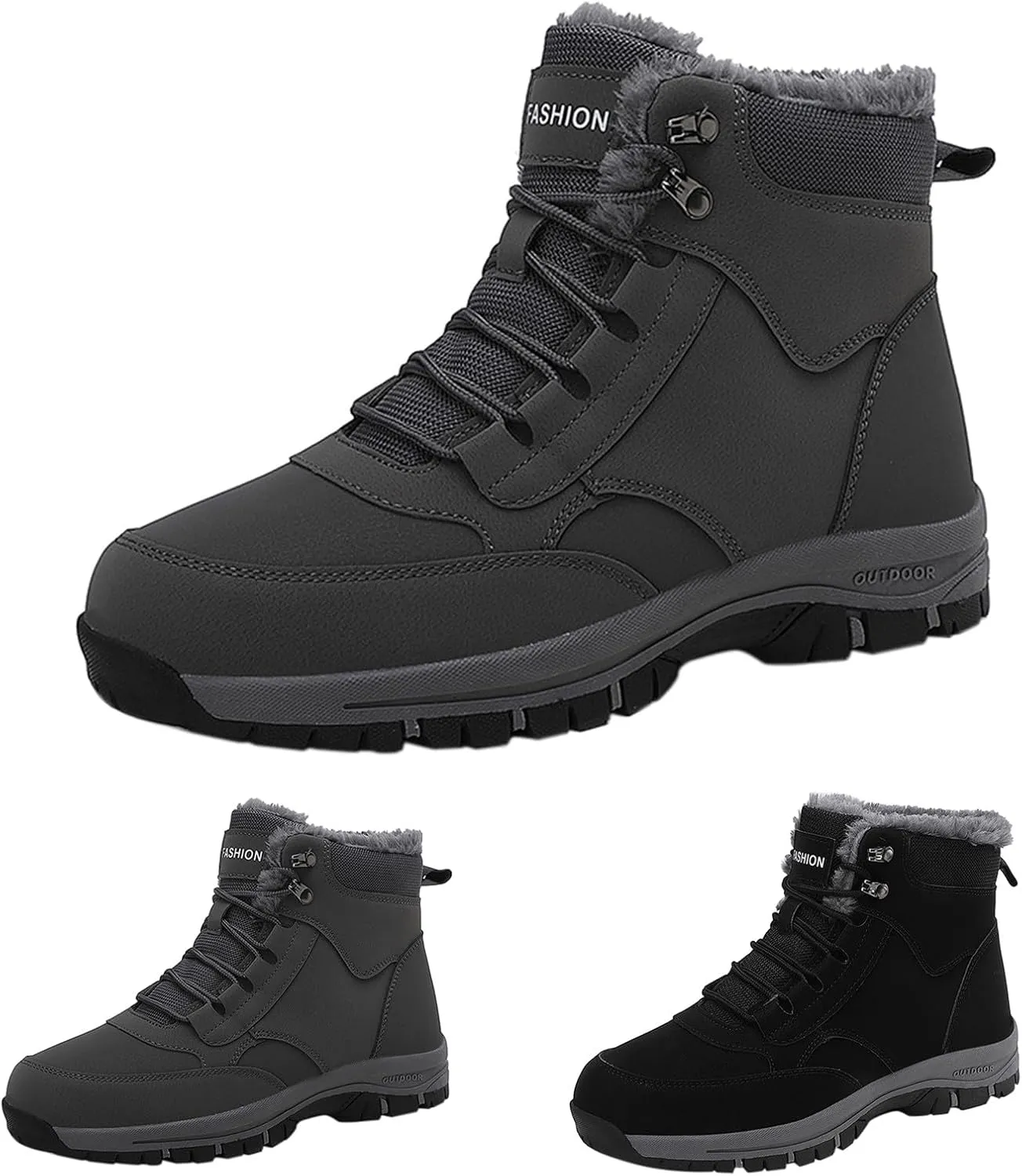 Men Work Boots Steel Toe Hiking Sneakers Women's Slip On Warm Womens Safety Toe Shoes Waterproof Composite Safety Toe Waterproof Industrial Casual Hike Grounded Footwear