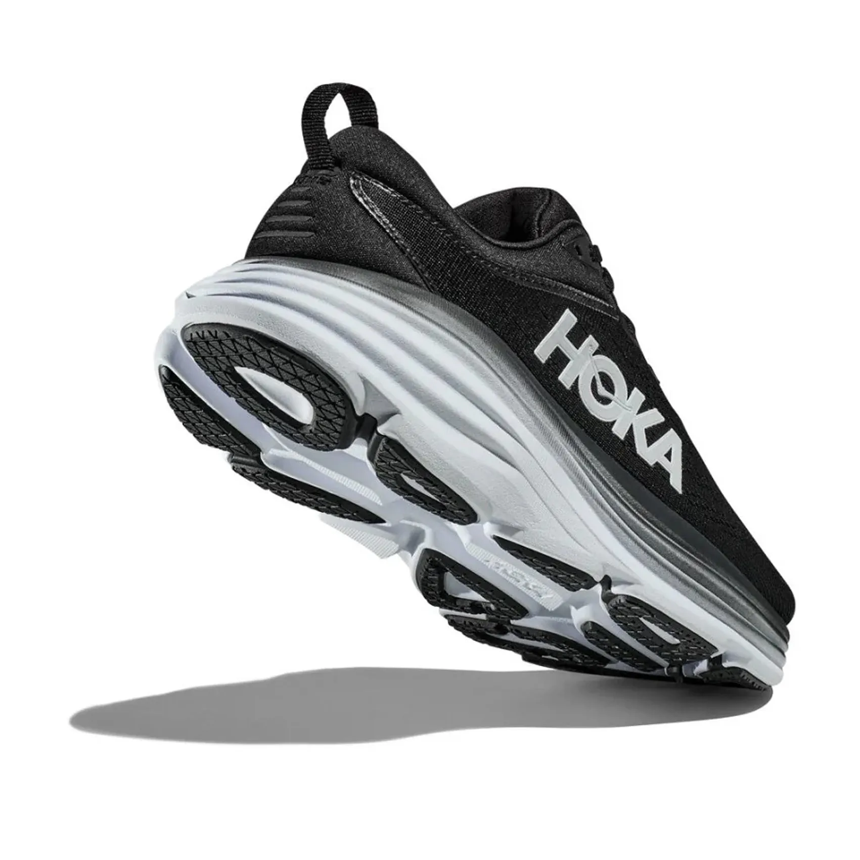 Mens HOKA Bondi 8 - Black / White