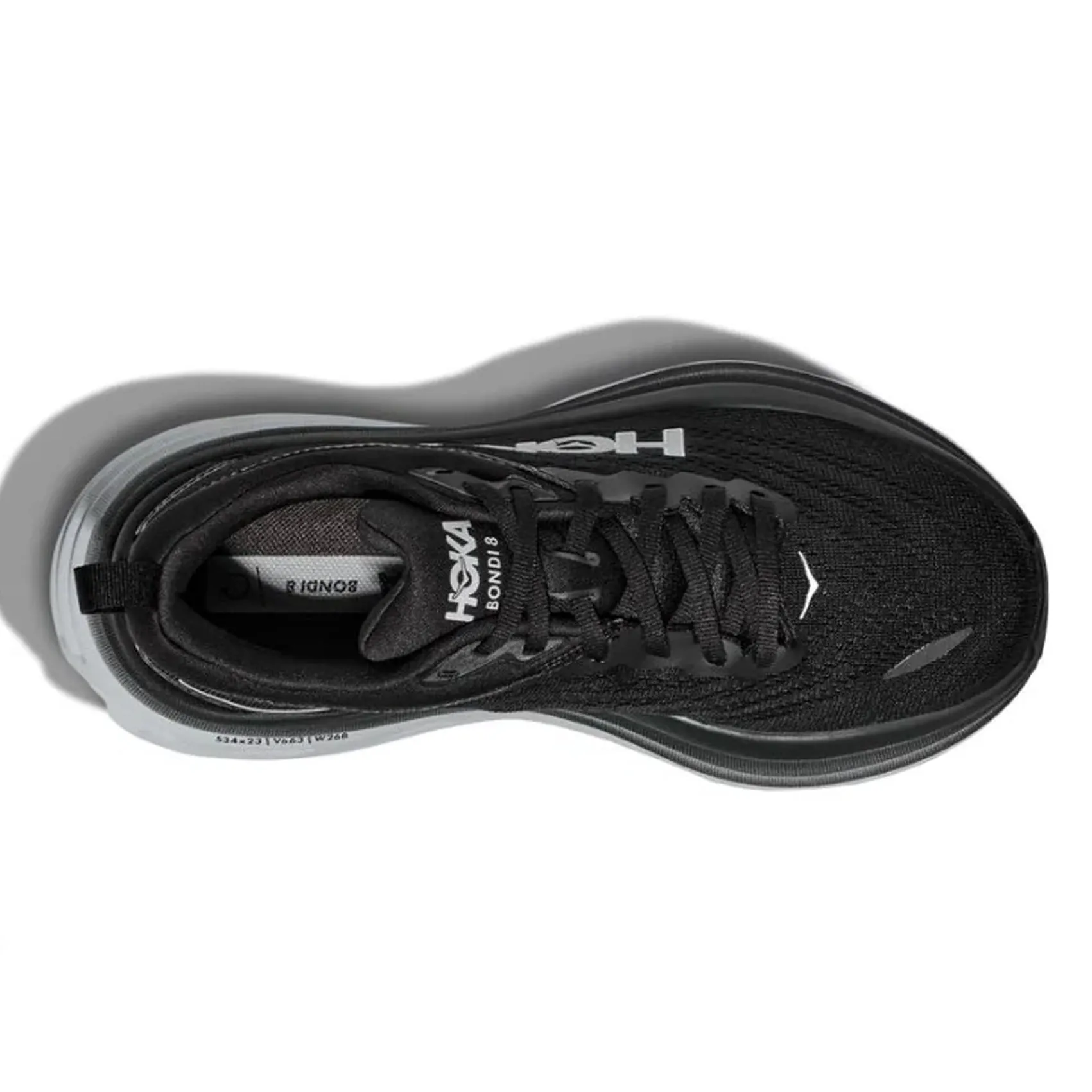 Mens HOKA Bondi 8 - Black / White