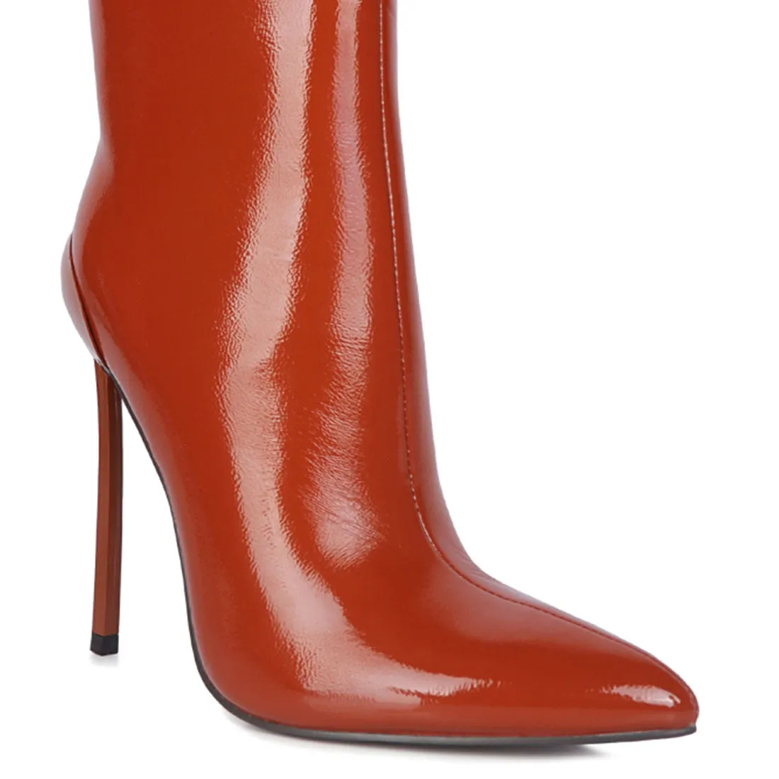 Mercury Patent High Heeled Ankle Boot