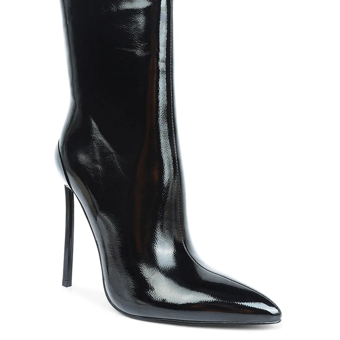 Mercury Patent High Heeled Ankle Boot