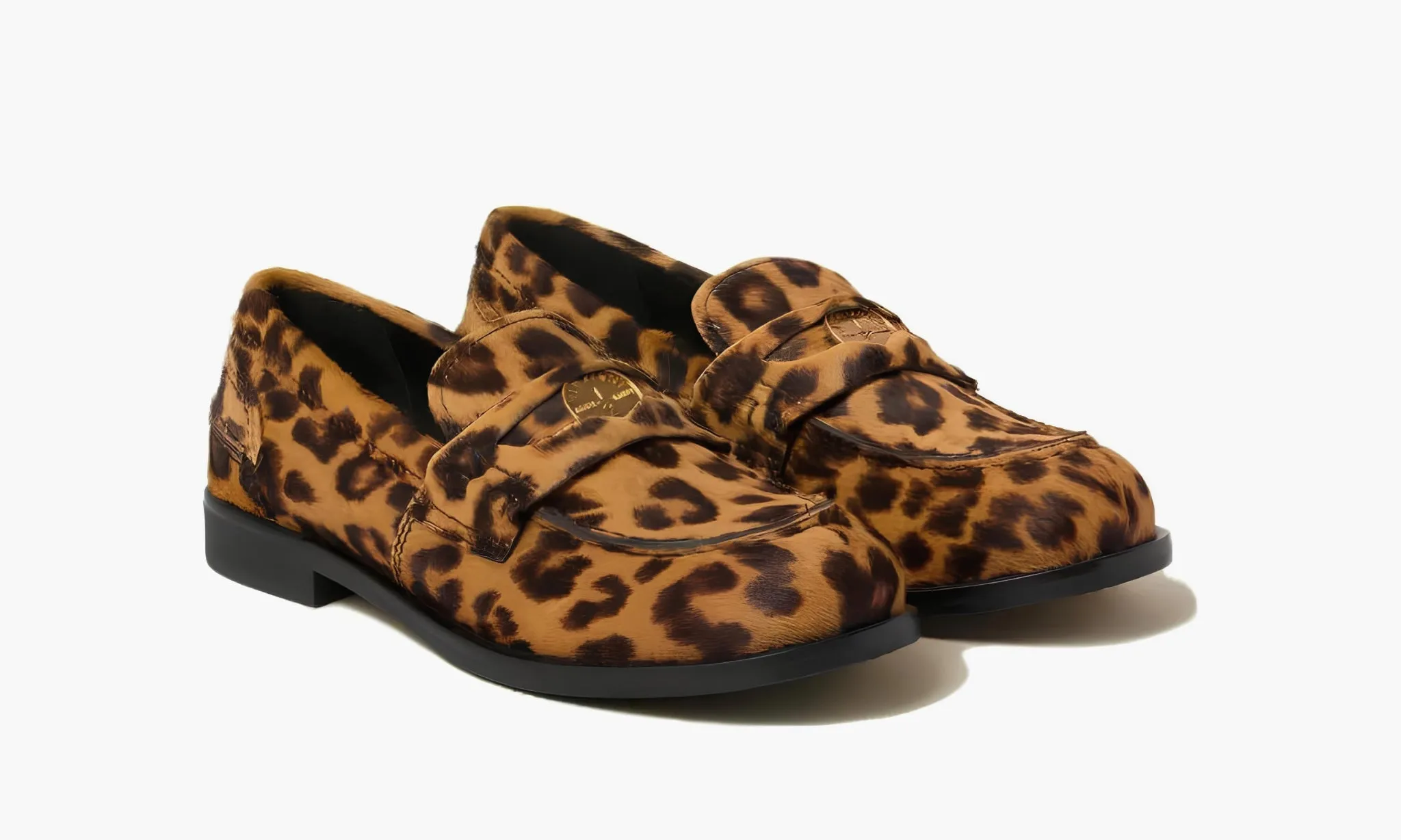 Miu Miu Leather Loafers "Leopard"