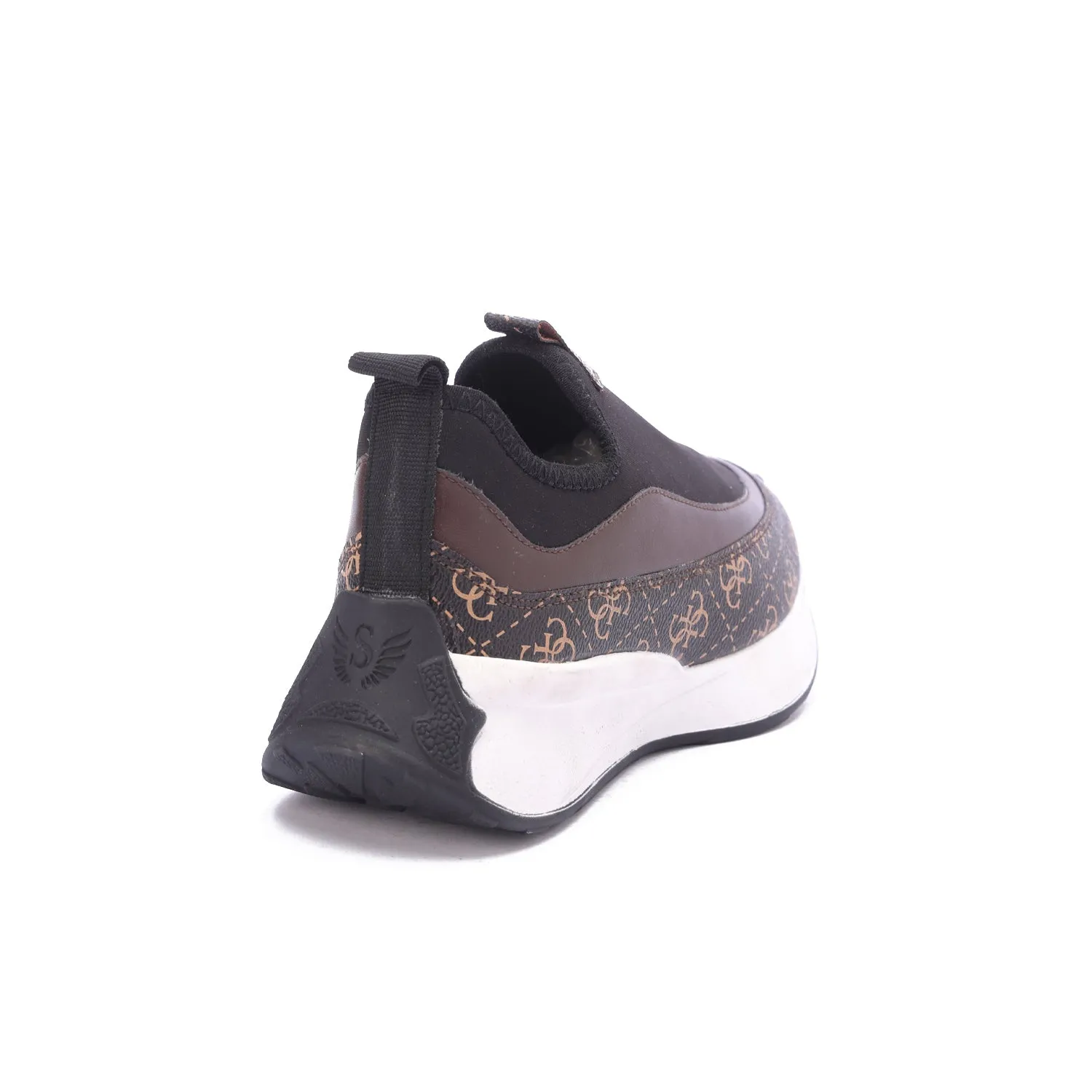 Monochrome Slip-On Chunky Sneakers-Brown