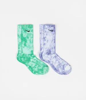 Nike Everyday Plus Cush Crew Socks (2 Pack) - Multicolour / Green