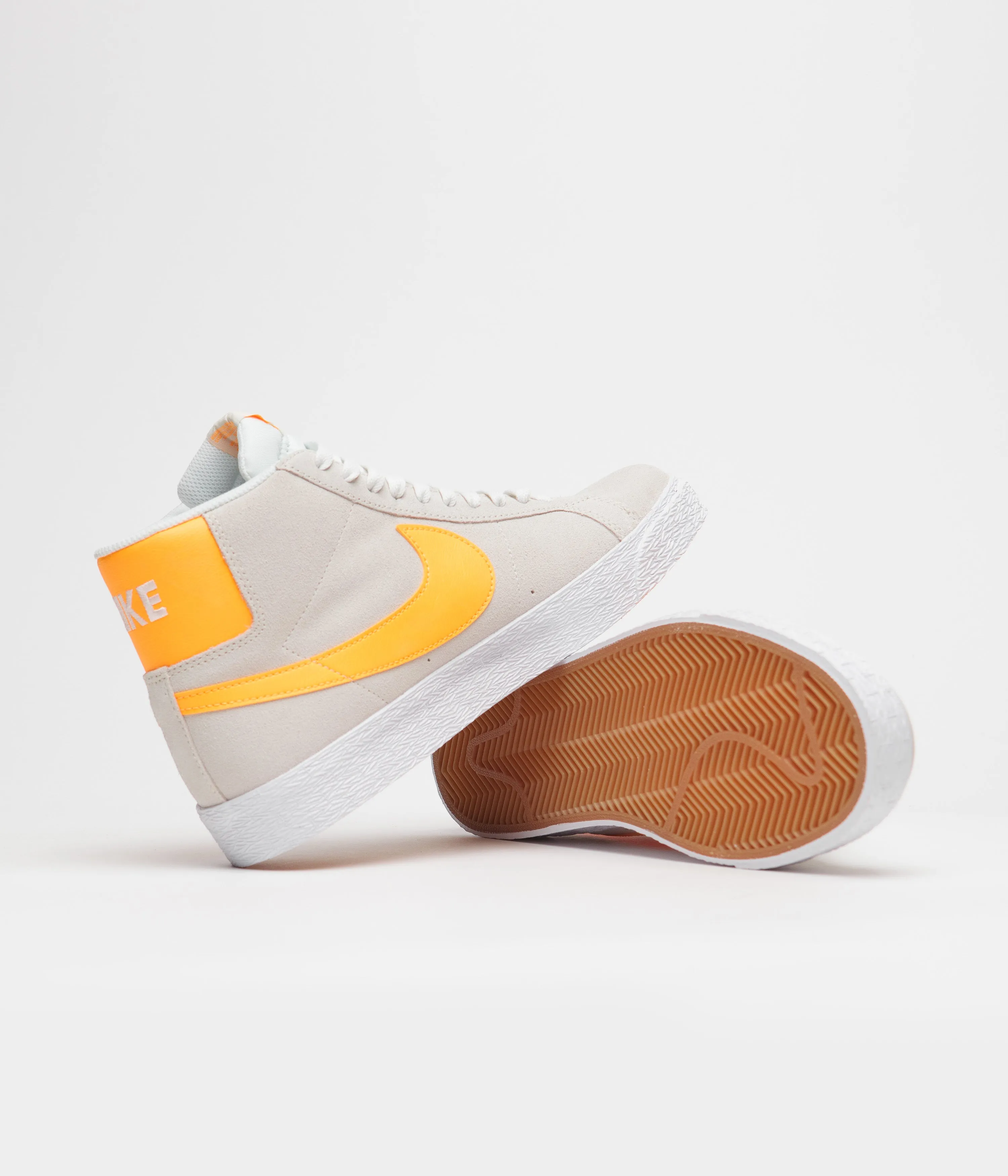 Nike SB Blazer Mid Shoes - Summit White / Laser Orange - Summit White