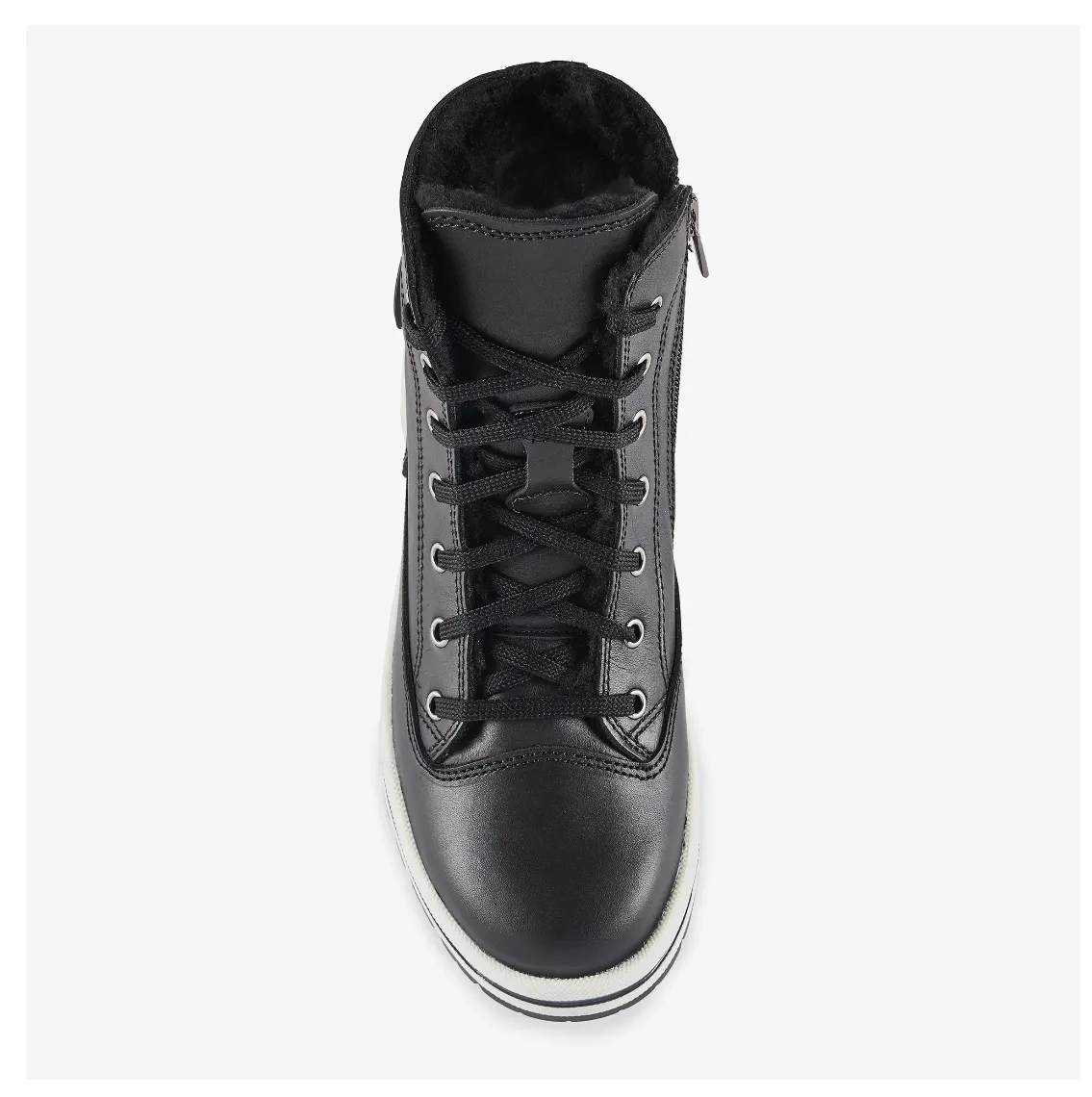 Olang 'Rita" Black/white leather winter boot ice cleat -30