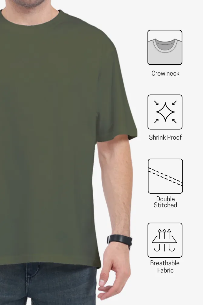 Olive Green Oversized T-shirt for men