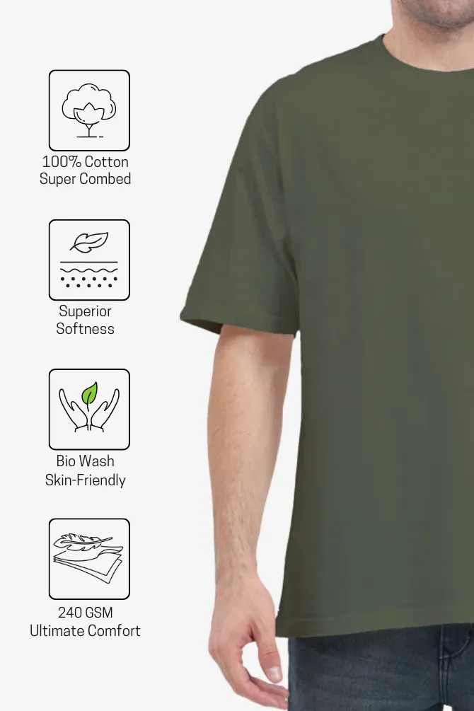 Olive Green Oversized T-shirt for men