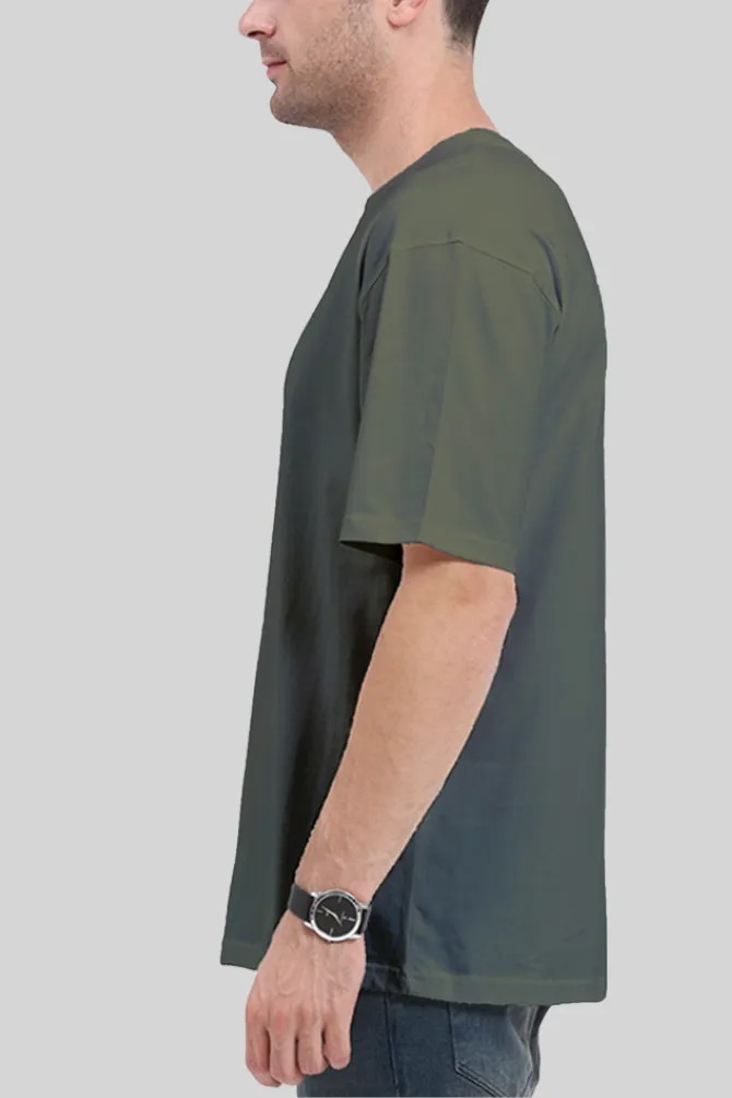 Olive Green Oversized T-shirt for men