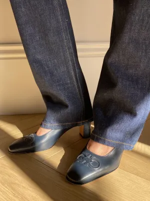 SALVATORE FERRAGAMO Leather Heels UK5.5