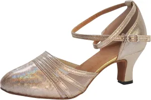 Sandals Women Latin Dance Shoes Heeled Ballroom Tango Party Heels Performance Practice Dance Shoes Latin Dance Sandals