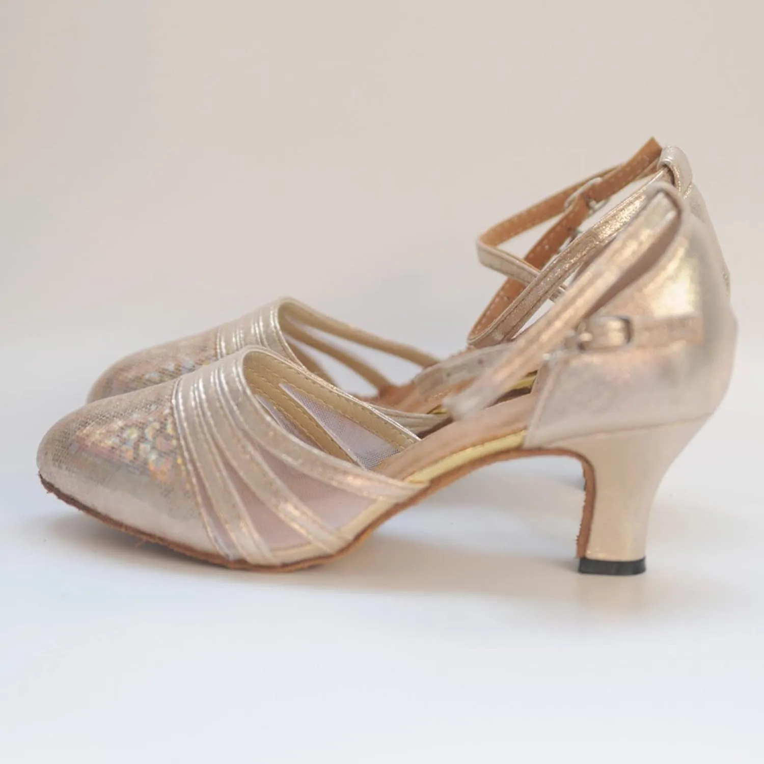 Sandals Women Latin Dance Shoes Heeled Ballroom Tango Party Heels Performance Practice Dance Shoes Latin Dance Sandals
