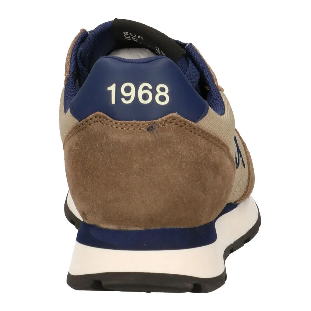 Scarpe Uomo Sun68 Sneakers Tom Solid Nylon Beige Scuro - Z42101
