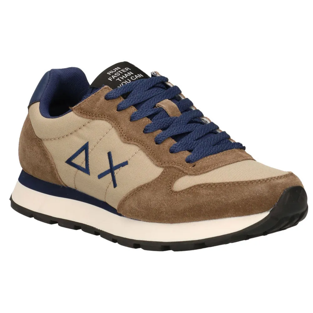 Scarpe Uomo Sun68 Sneakers Tom Solid Nylon Beige Scuro - Z42101