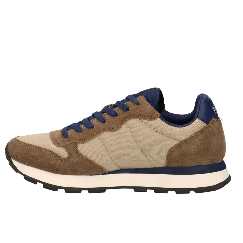 Scarpe Uomo Sun68 Sneakers Tom Solid Nylon Beige Scuro - Z42101