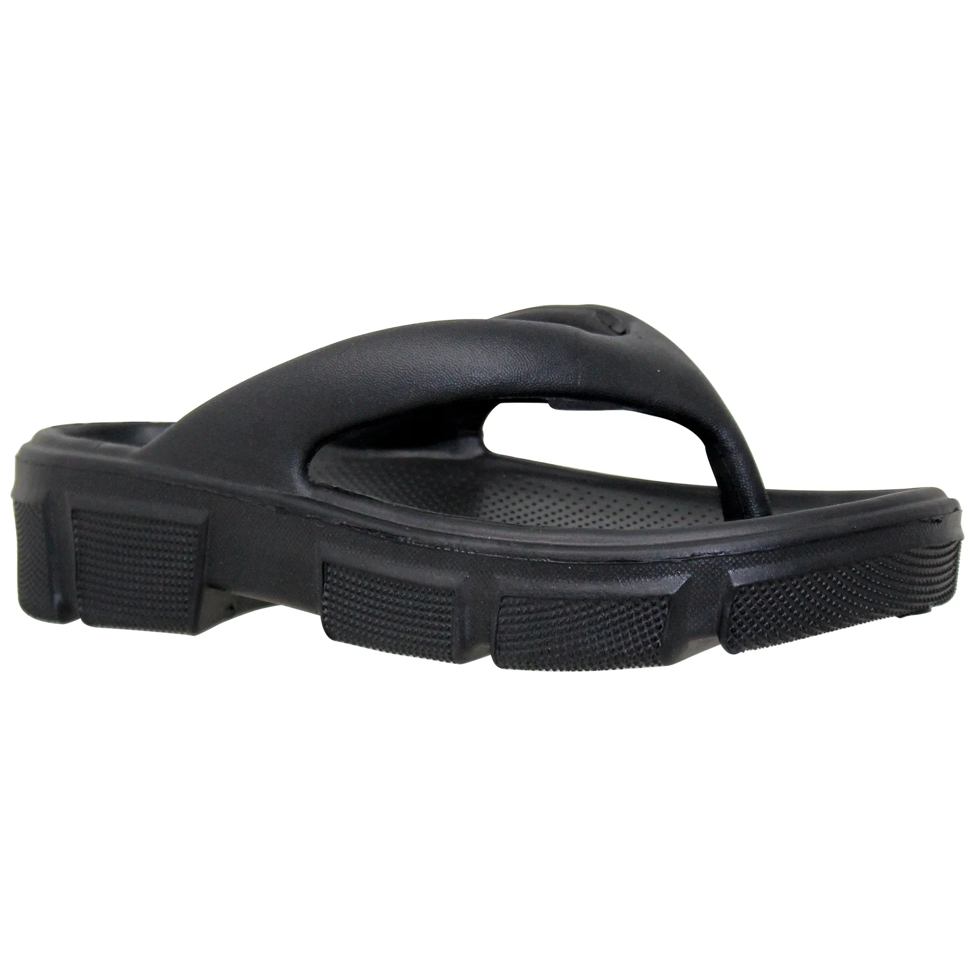 Thong Slide Chucky Sole Platform Sandals Light-Weight EVA Black