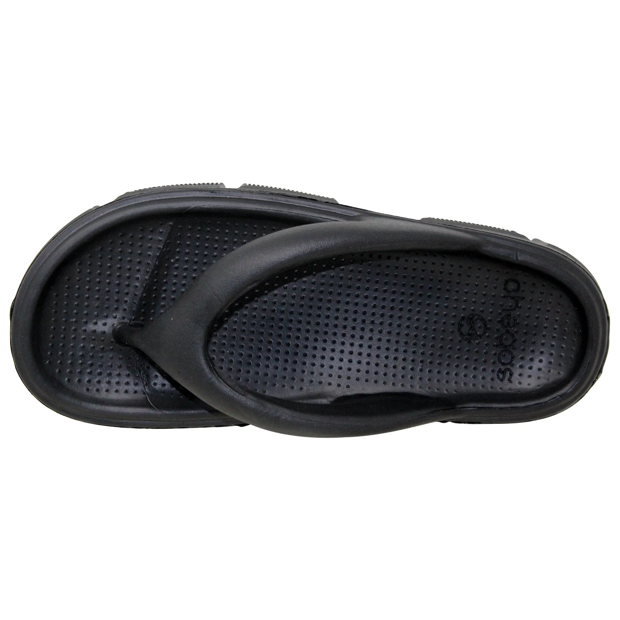 Thong Slide Chucky Sole Platform Sandals Light-Weight EVA Black