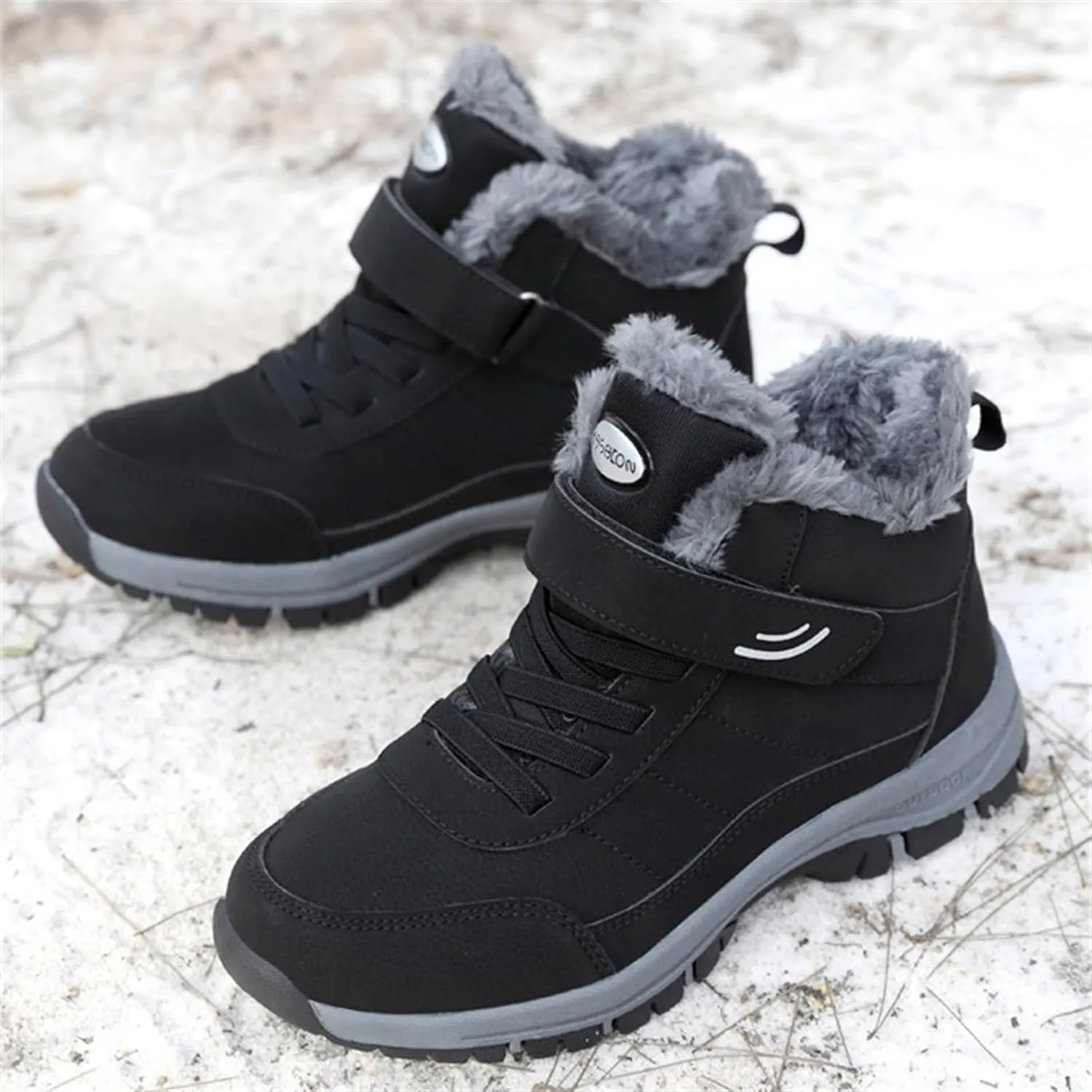 Work Boots for Men Waterproof Hiking Sneakers Shoes with Hook Loop Womens Working Shoes Insulated Waterproof Outdoor Shoes Lightweight Hike Grounded Footwear