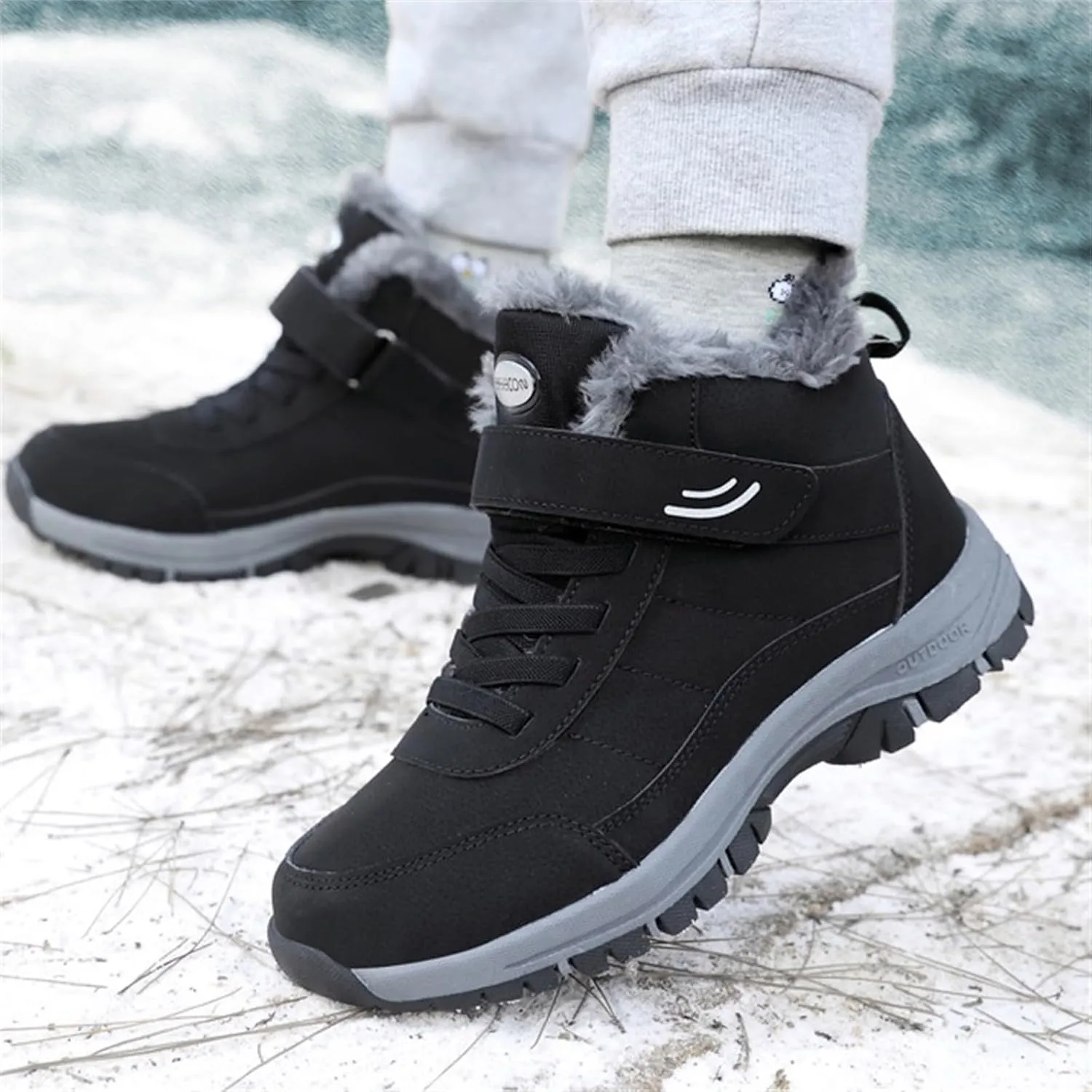 Work Boots for Men Waterproof Hiking Sneakers Shoes with Hook Loop Womens Working Shoes Insulated Waterproof Outdoor Shoes Lightweight Hike Grounded Footwear